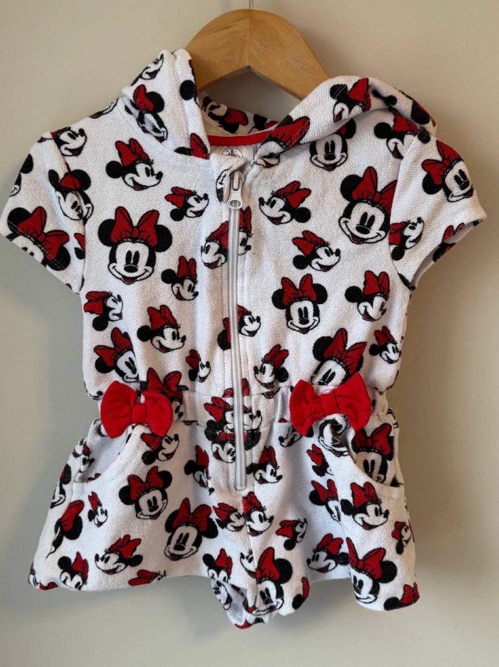 Disney Minnie Mouse Hooded Kids Swim Coverup Size 2 (see description)